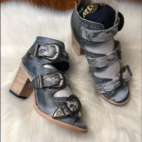 Freebird by Steven Gray and Snake Print Sandals - Picture 4 of 7